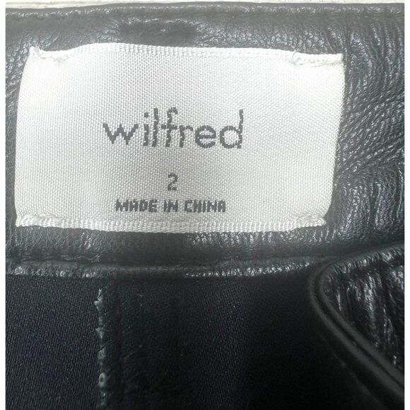Aritzia Wilfred Melina vegan leather Black Pants Size 2 - Picture 12 of 15